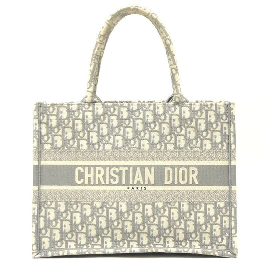 Dior Tote Bag Book Medium Canvas Gray