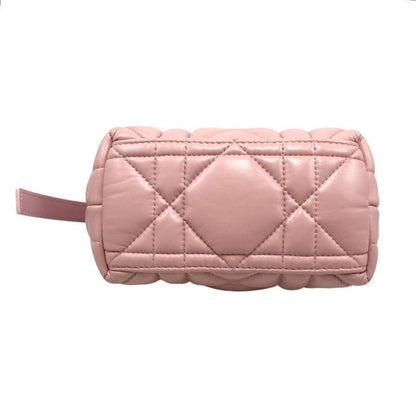 Christian Dior Handbag Nomad Pouch Small S5553 Omig Pink Gold Hardware