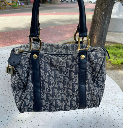 210725-6 Christian Dior navy tote bag 25 handbag