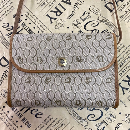 Dior Shoulder Bag Pochette Trotter White Travel