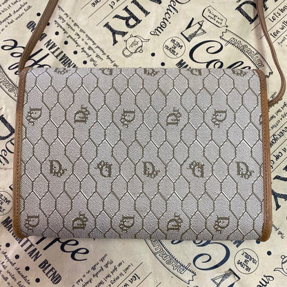 Dior Shoulder Bag Pochette Trotter White Travel