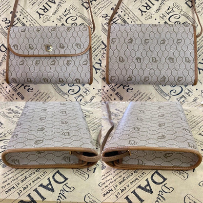 Dior Shoulder Bag Pochette Trotter White Travel