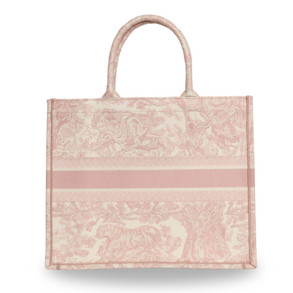 Dior - Canvas Large Dioriviera Toile De Jouy Book Tote Rose