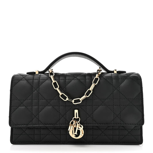 Lambskin Cannage Mini My Dior Bag Black