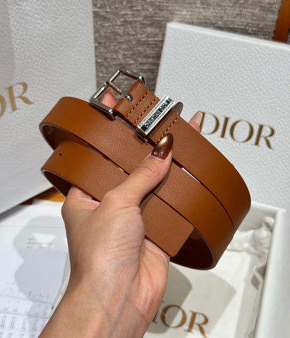 Dior 2026 Night Code Belt 25mm Smooth Cowhide Leather