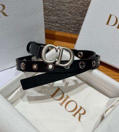 Dior 2026 Montaigne Studded Belt 2.0cm Smooth Leather