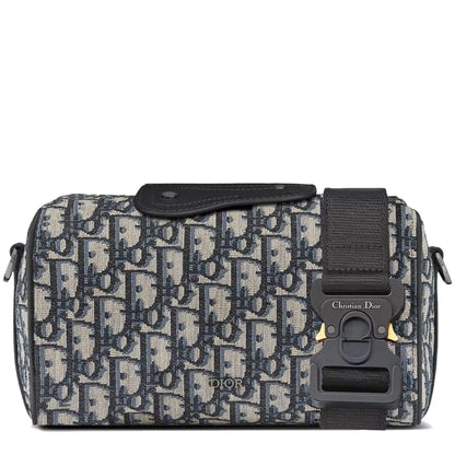 Dior Lingot 22 Oblique Black Beige Messenger Bag