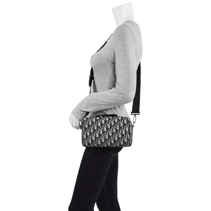 Dior Lingot 22 Oblique Black Beige Messenger Bag