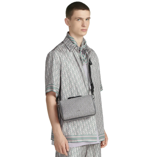 Dior Lingot 22 Oblique Dark Grey Messenger Bag