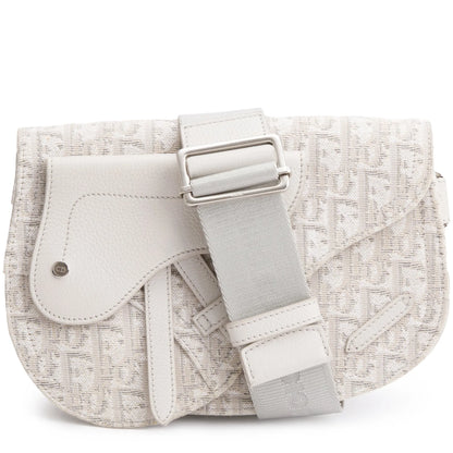Dior Oblique Canvas Saddle Messenger Bag Beige