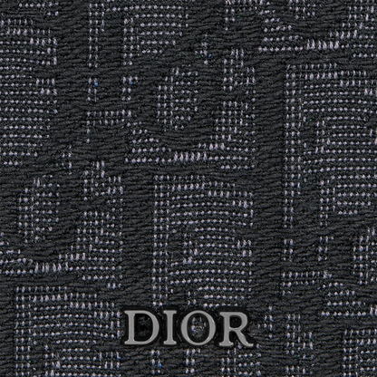 Dior Oblique Jacquard Black Vertical Bifold Wallet