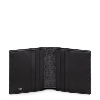 Dior Oblique Jacquard Black Vertical Bifold Wallet