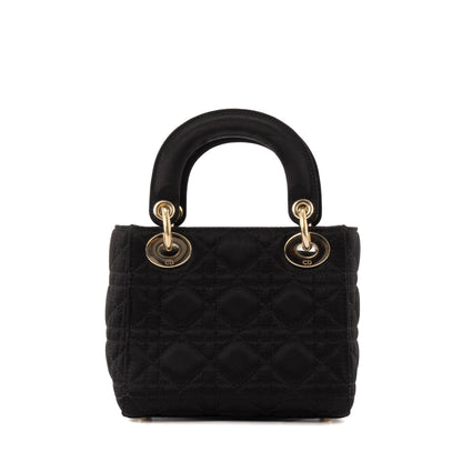 DIOR - Lady Dior Christal Mini Dior handbag in black satin