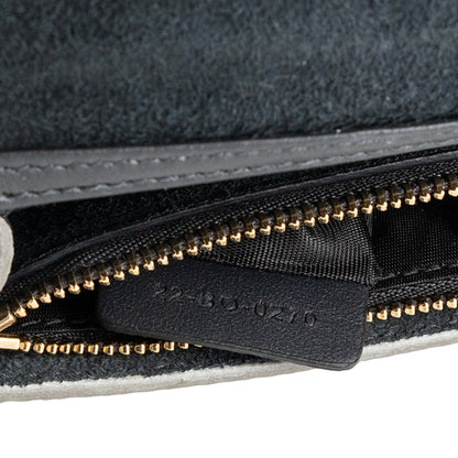 DIOR - Montaigne Pouch handbag in silver micro cannage leather