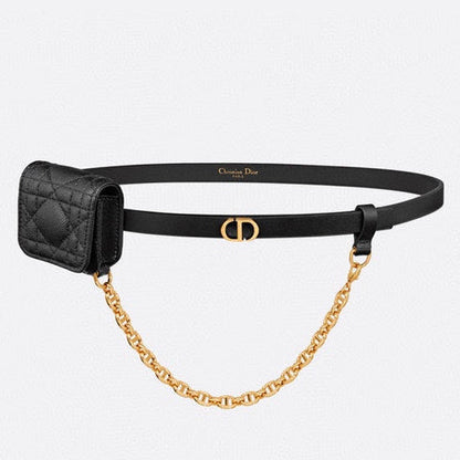 Dior 2026 Caro CD Buckle Belt Bag 15mm Black 187978