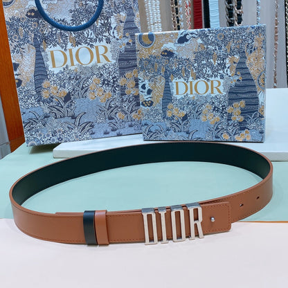 Dior 2026 D-Fence Reversible Belt 3.0cm Calfskin