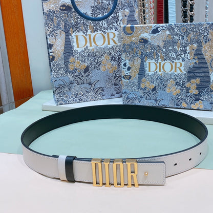 Dior 2026 D-Fence Reversible Belt 3.0cm Calfskin