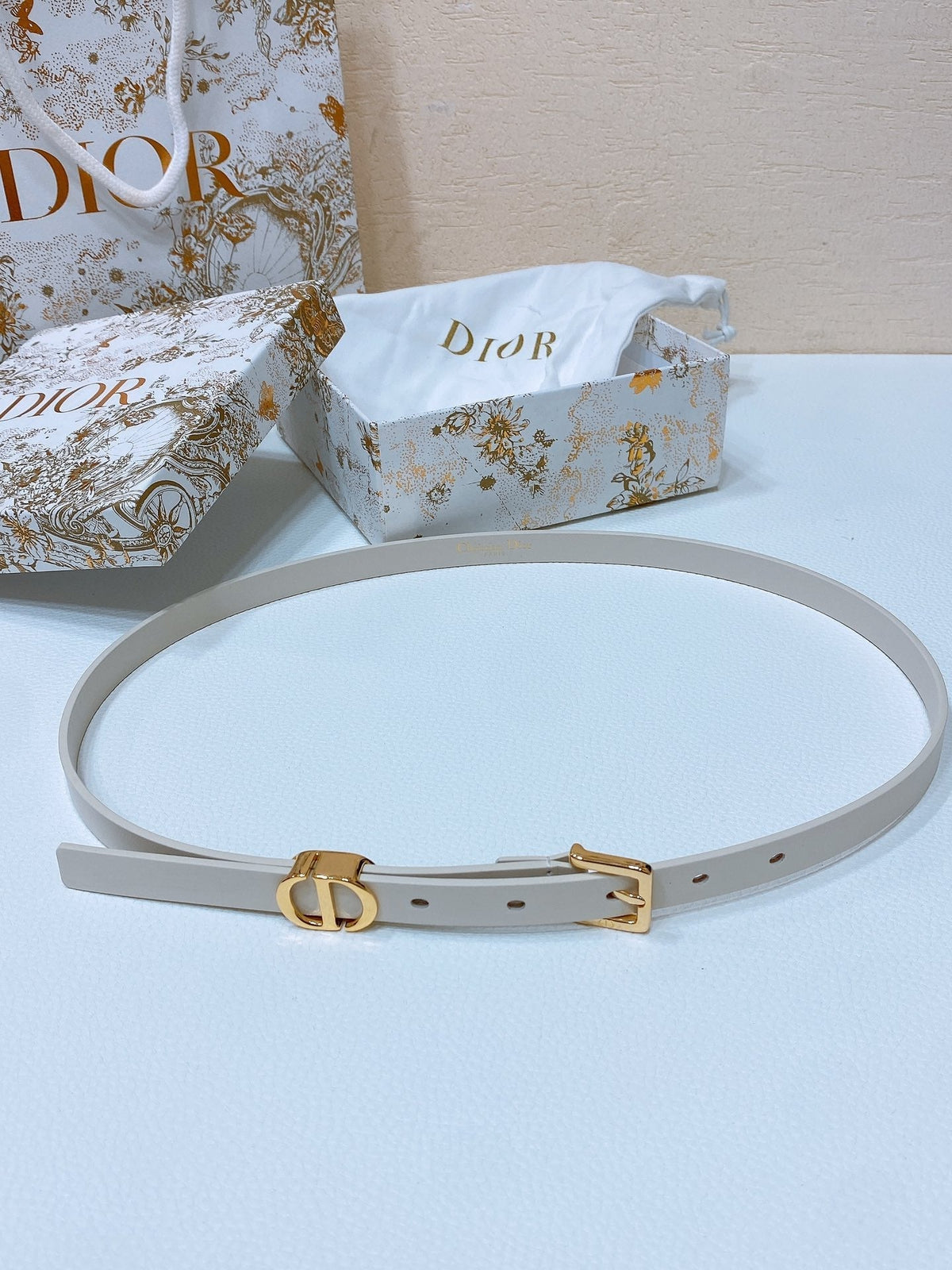 Dior Montaigne Loop Belt 15mm Calfskin 197480