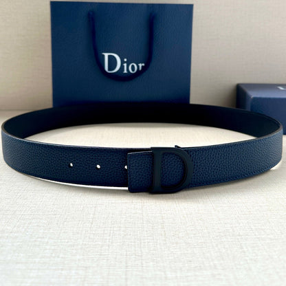 Dior 2026 CD Buckle Leather Belt 35mm Cowhide