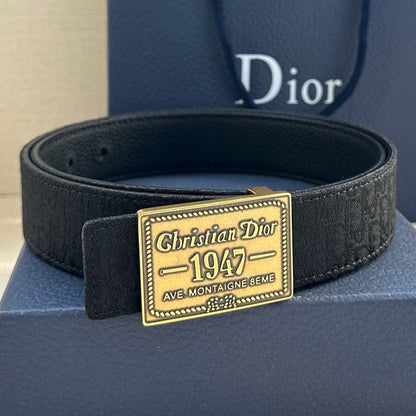 Dior 2026 Montaigne Oblique Belt 35mm Canvas Leather