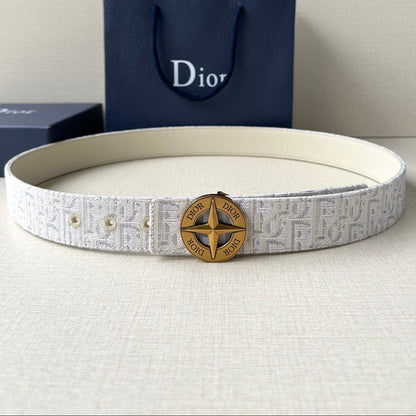 Dior 2026 Stone Island Oblique Belt 35mm Canvas Leather