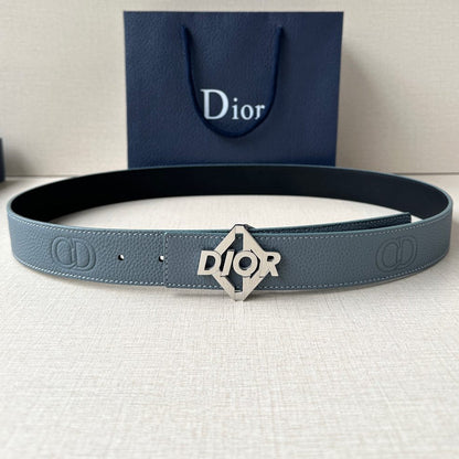Dior 2026 CD Logo Buckle Belt 35mm Cowhide