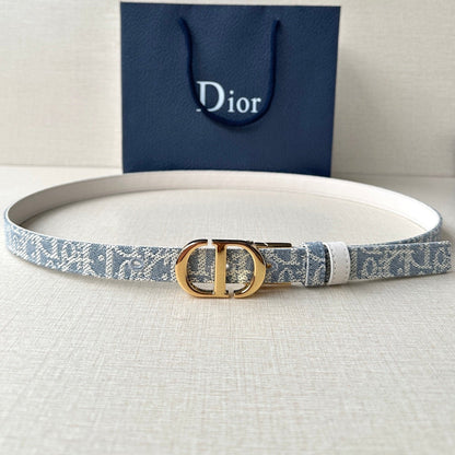 Dior 2026 30 Montaigne Reversible Belt 20mm Canvas