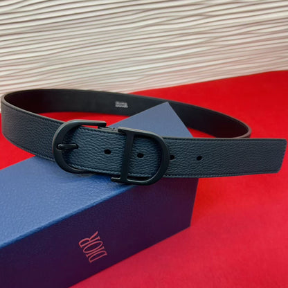 Dior 2026 CD Buckle Belt 35mm Calfskin