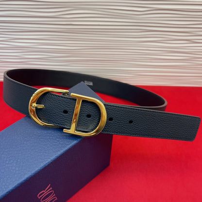 Dior 2026 CD Buckle Belt 35mm Calfskin