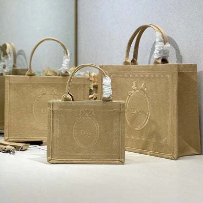 Dior 2026 Book Tote Bag With Médaillon Embroidery Beige Canvas 288466