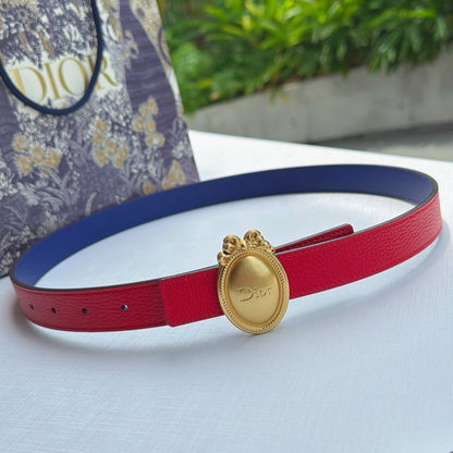 Dior Médaillon 4.5cm Belt Buckle 2.5cm Two-tone Calfskin 210914
