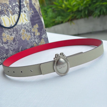 Dior Médaillon 4.5cm Belt Buckle 2.5cm Two-tone Calfskin 210914