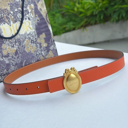 Dior Médaillon 4.5cm Belt Buckle 2.5cm Two-tone Calfskin 210914