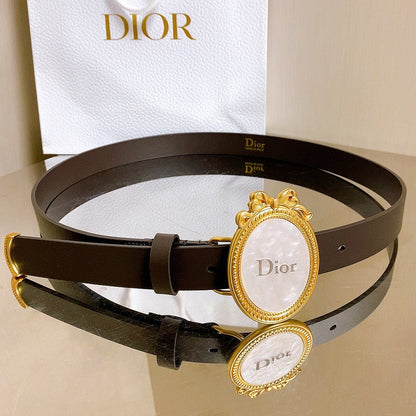 Dior 2026 Dior Médaillon 7cm Belt Buckle 25mm Leather 216226