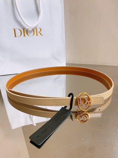 Dior 2026 30 Montaigne Reversible Belt 15mm Calfskin