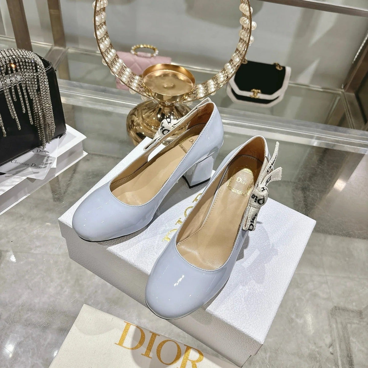 CD 26 Lolita High-Heeled 85 Baby Blue Patent Leather 679732