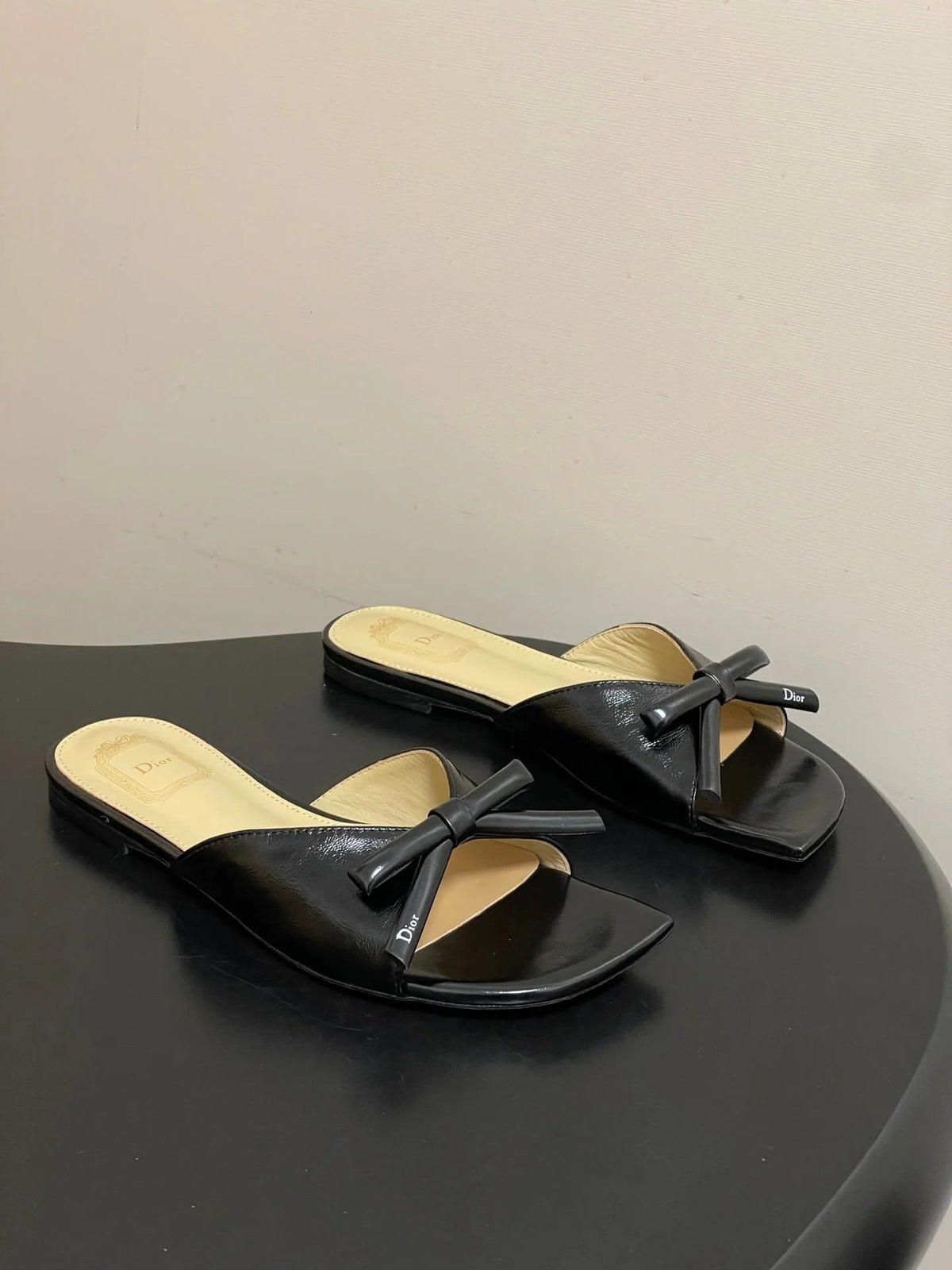 Dior 2026 Bow Slipper Canvas Calfskin 911148