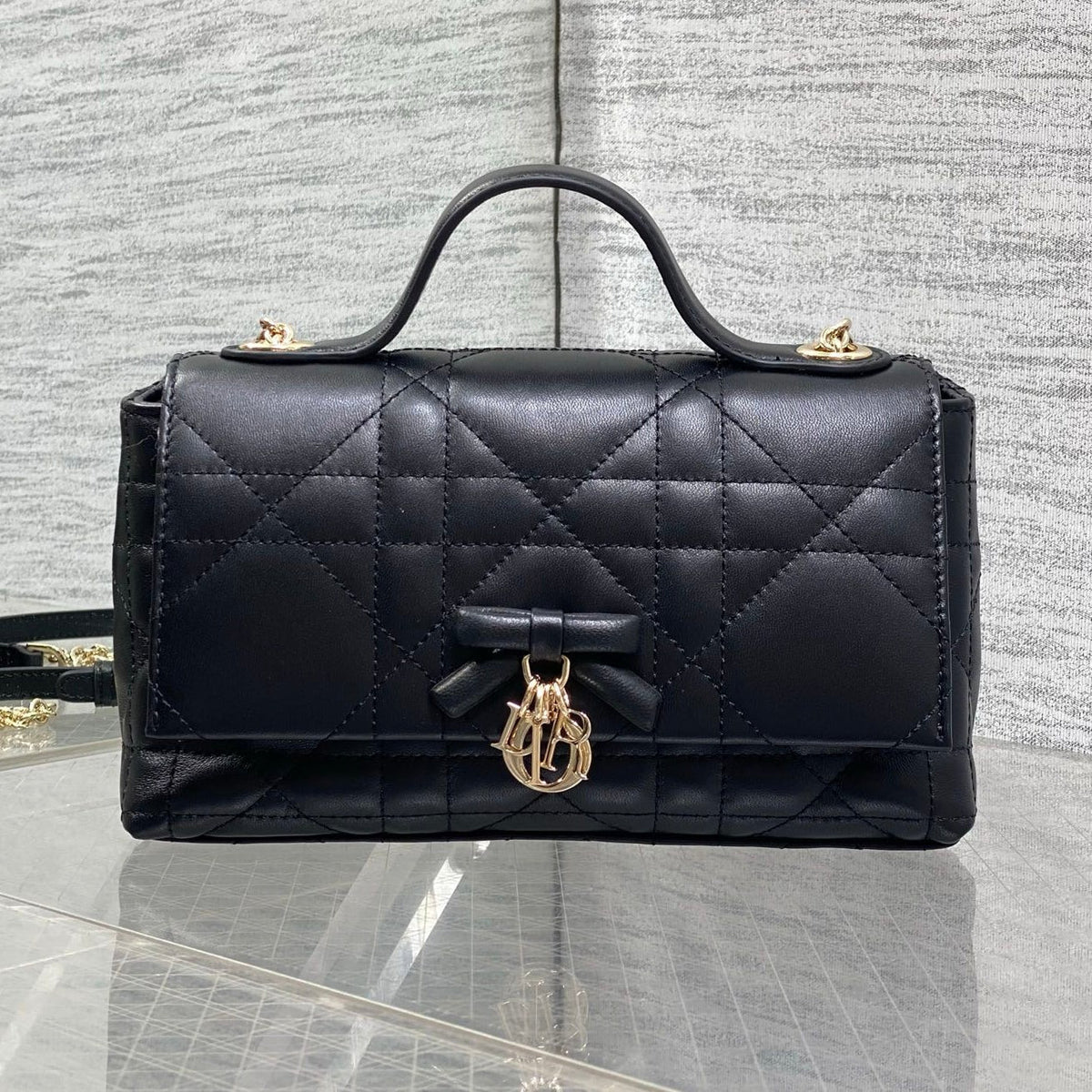 Dior 2026 My Tender Dior Top Handle Bag 21cm Lambskin