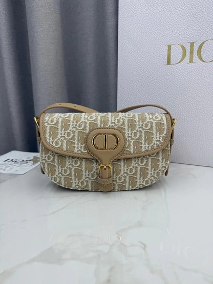 Dior 2026 Bobby East-West Bag 21cm Multicolors Fabric and Grained Calfskin