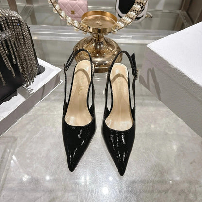 CD 26 Slingback 80 Black Beige Patent Leather 679853