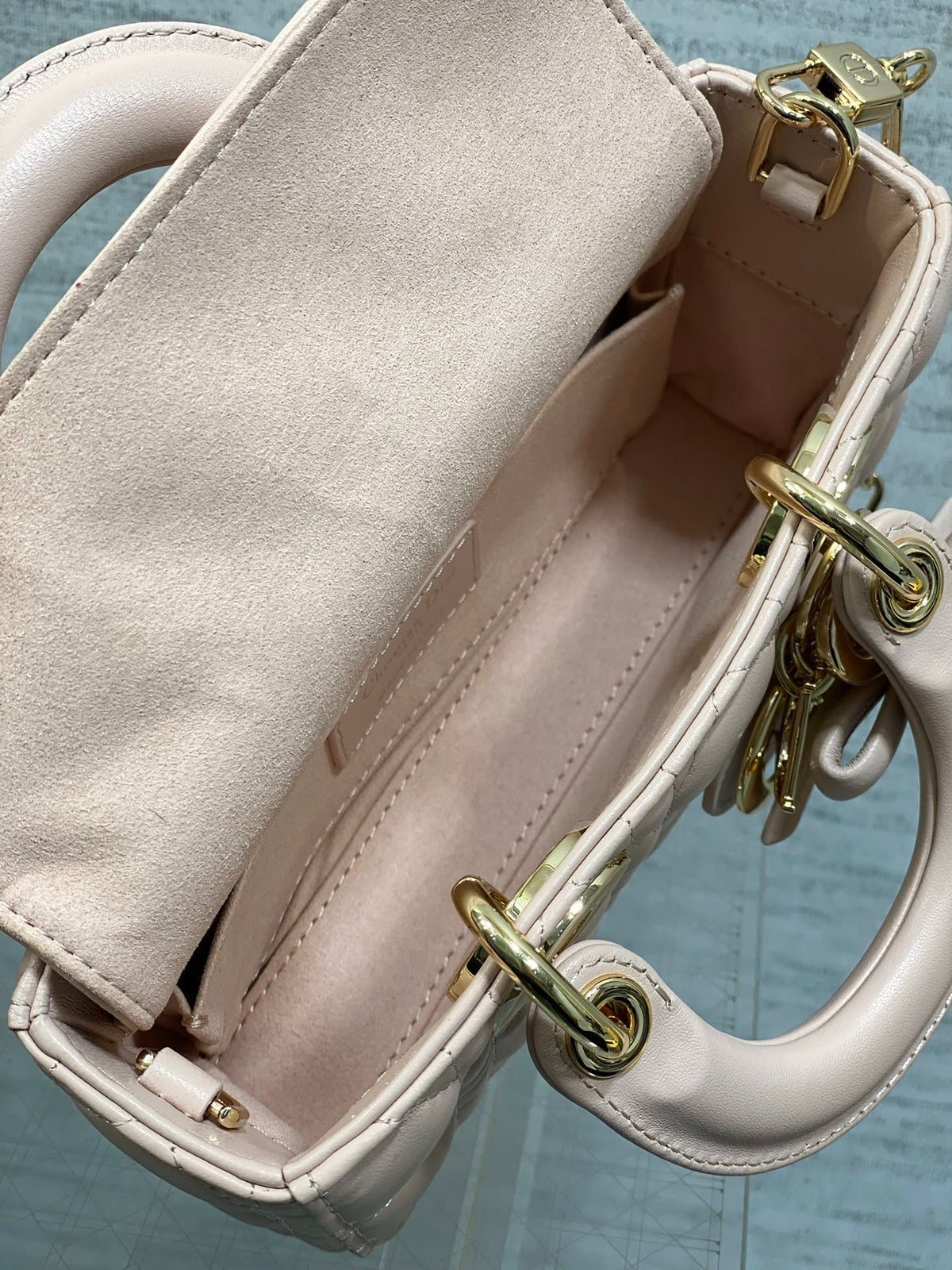 Dior 2026 Bow D-Joy Micro Bag Beige Lambskin 284115
