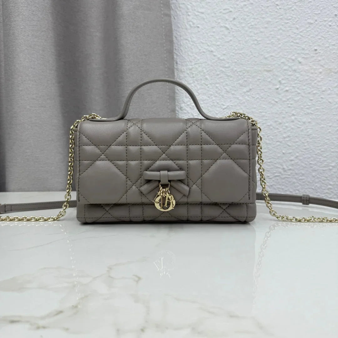 Dior 2026 My Tender Dior Top Handle Mini Chain Bag 21cm Lambskin