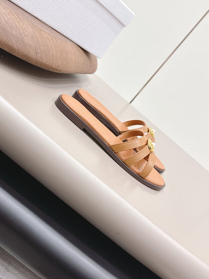 CD 26s 30M Slide Tan Calfskin 738223
