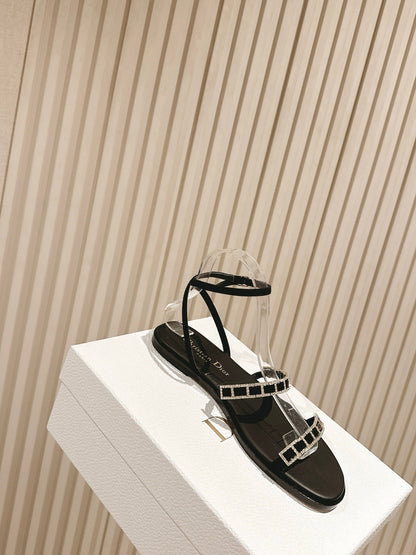 CD Diorissime Sandal Black Lambskin  483070