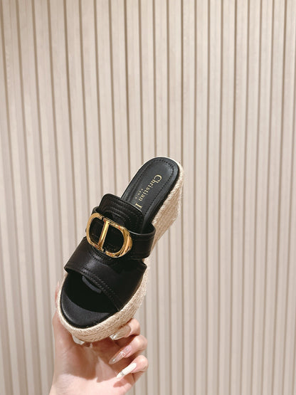 CD 30 Montaigne Wedge Slide 85mm  Lambskin 483076