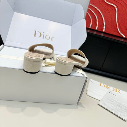 CD Médaillon Slide 4.5cm Cream Black Denim 899861