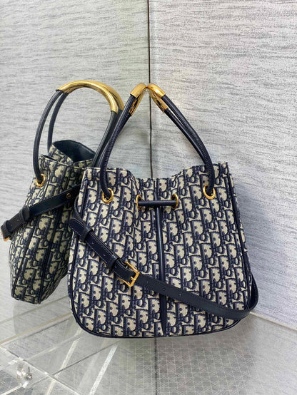 meidum cd nolita 27cm blue oblique jacquard