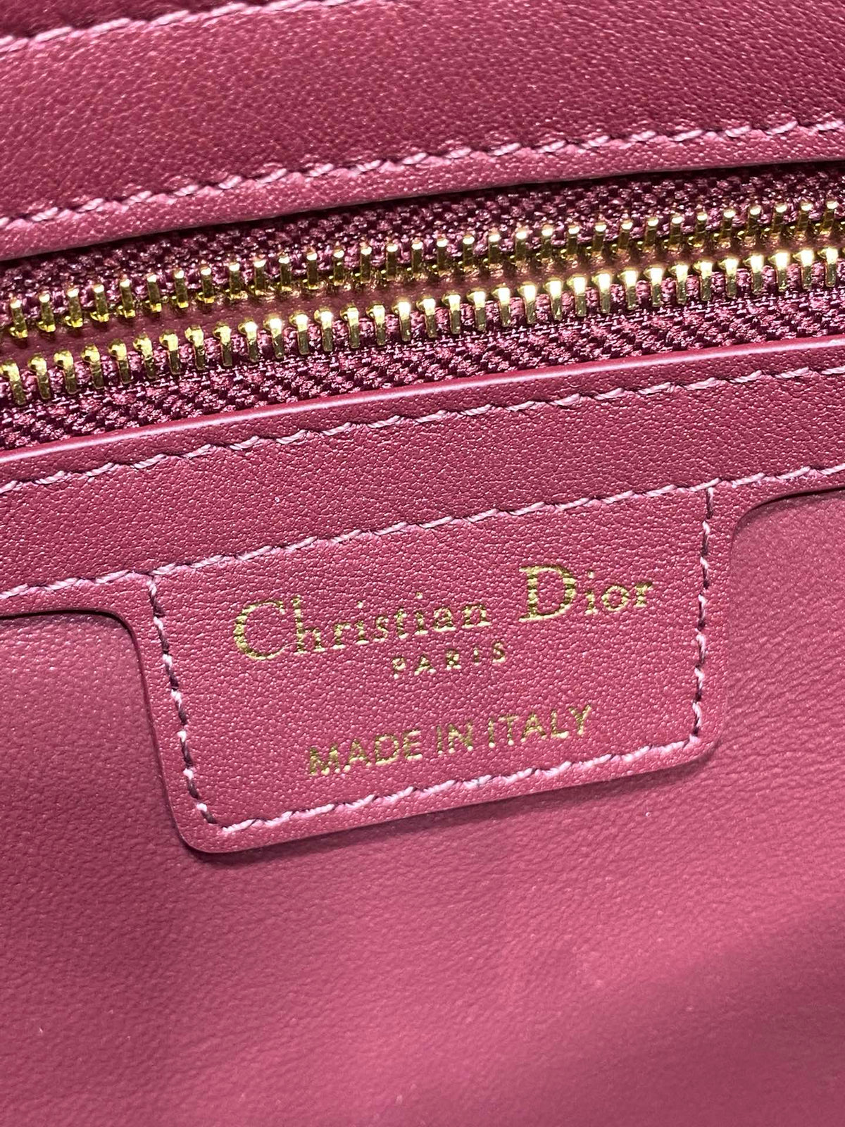CD 26SS Bow-Adorned Bag Burgundy Calfskin 272517