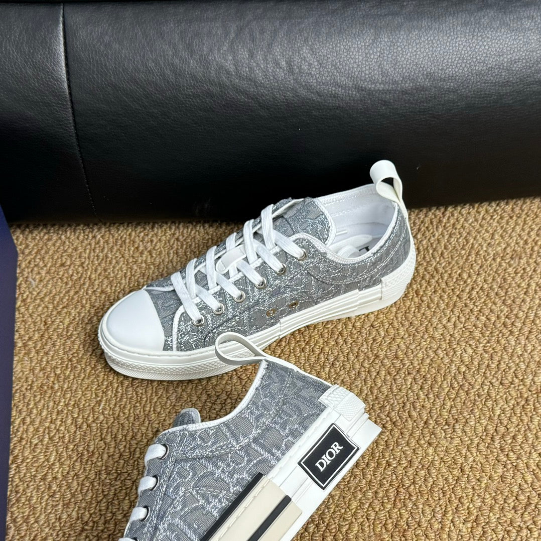 CD B23 Low-Top Sneaker Grey Oblique Jacquard Fabric