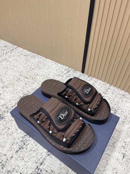 CD Men's Alpha Sandals Brown Rubber Fabric 752389